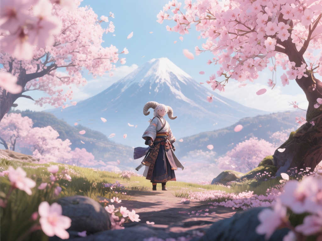 《羊蹄山之魂》实机画面揭晓：樱花飘落，唯美意境令人陶醉！