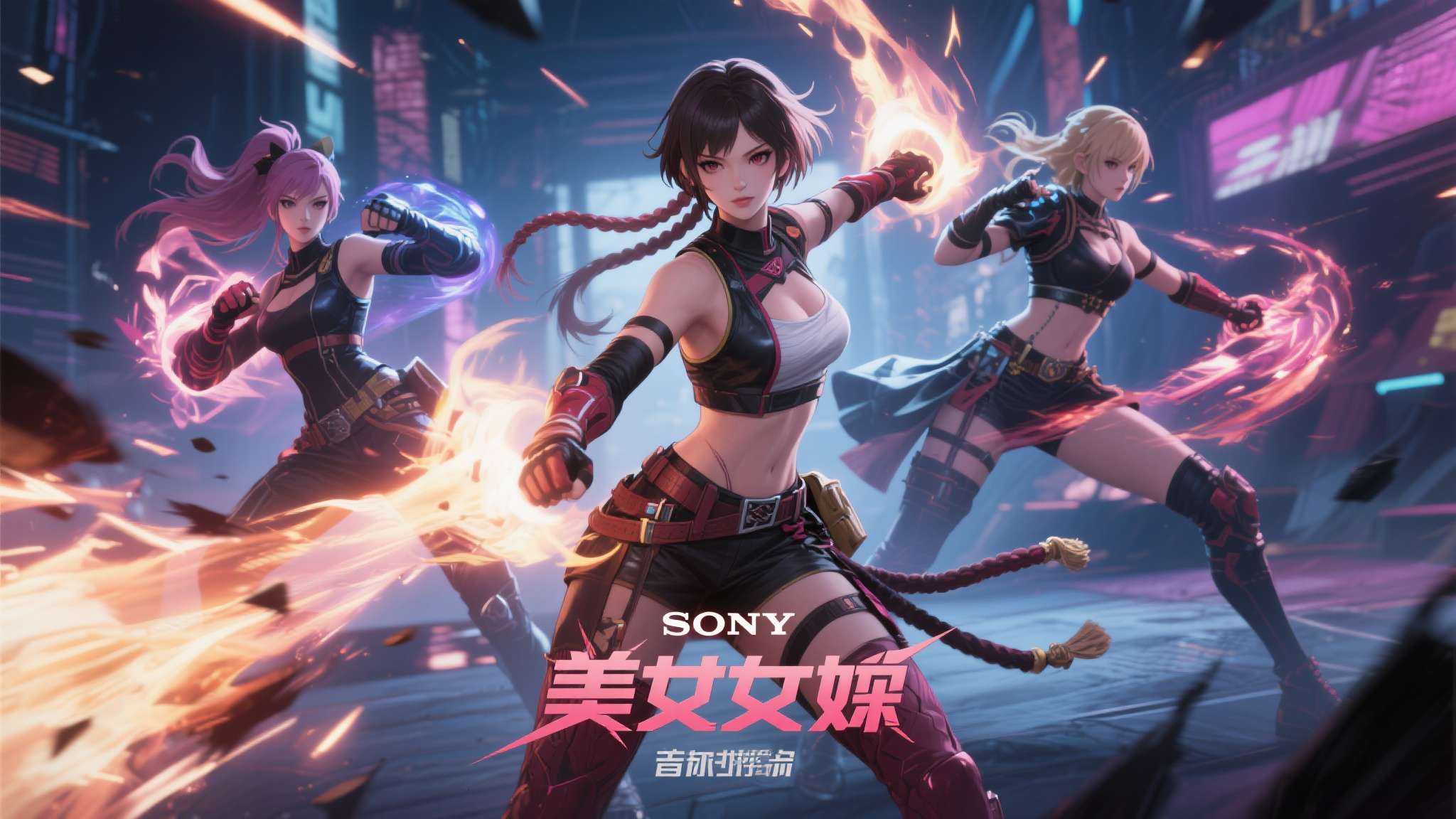 此次官宣的美少女格斗新作，由索尼旗下工作室主导开发，游戏画面风格鲜明，角色设计精
